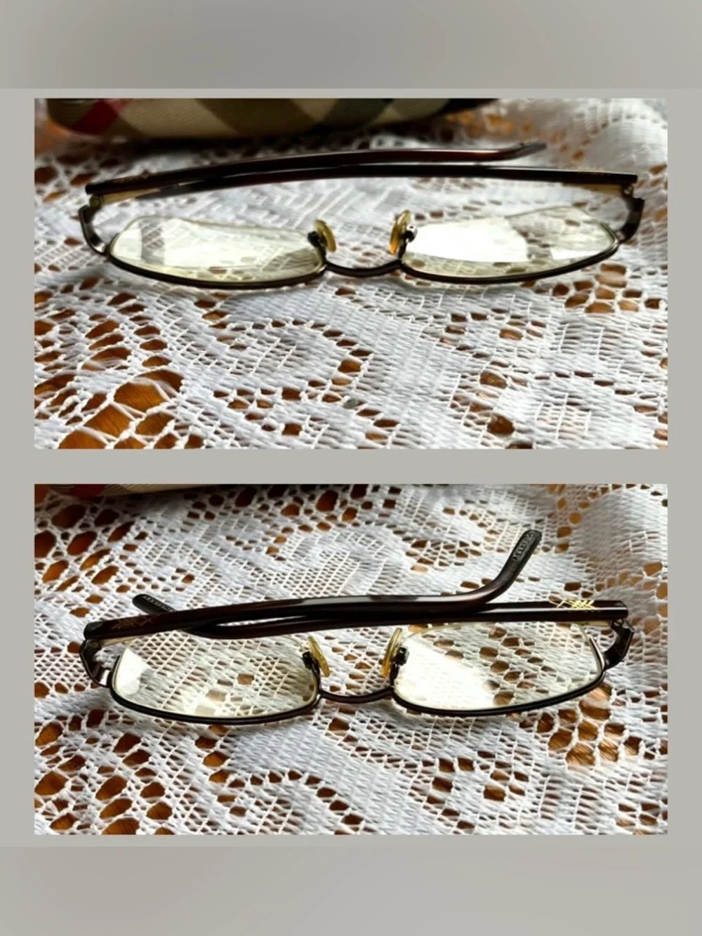 Burberry half rim glasses & case 1044 - 51 19 140 - frames